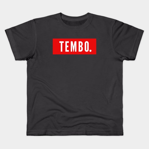 Red TEMBO logo Kids T-Shirt by TemboTees